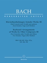 Keyboard Arrangements of Works by Other Composers III piano sheet music cover